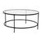 Flash Furniture 3 Piece Round Glass Table Set-Matte Black Frame NAN-CEK-21750-BK-GG - alternate 3